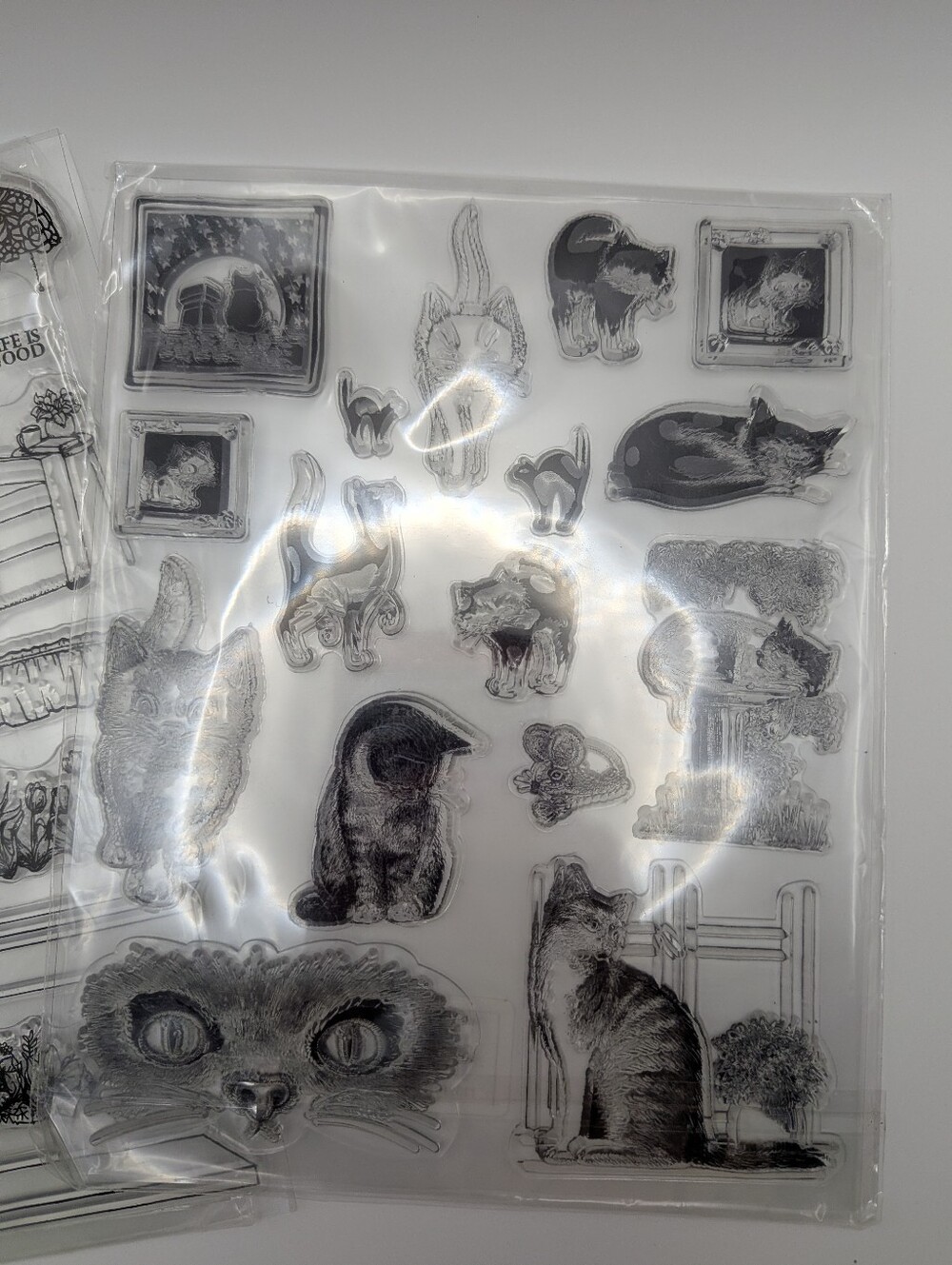 Lot of Clear silicon stamps Animal Crafts Cozy Journal Cards Cats Kittens - Picture 8 of 13